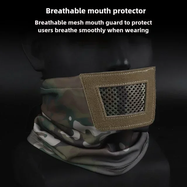 Máscara de caballero táctica estilo Medieval máscara protectora plegable de media cara para CS combate tiro entrenamiento pesca al aire libre - imagen 5