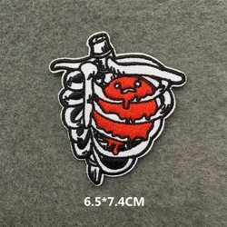 Parche bordado calavera punk – Termoadhesivo para chaqueta o mochila