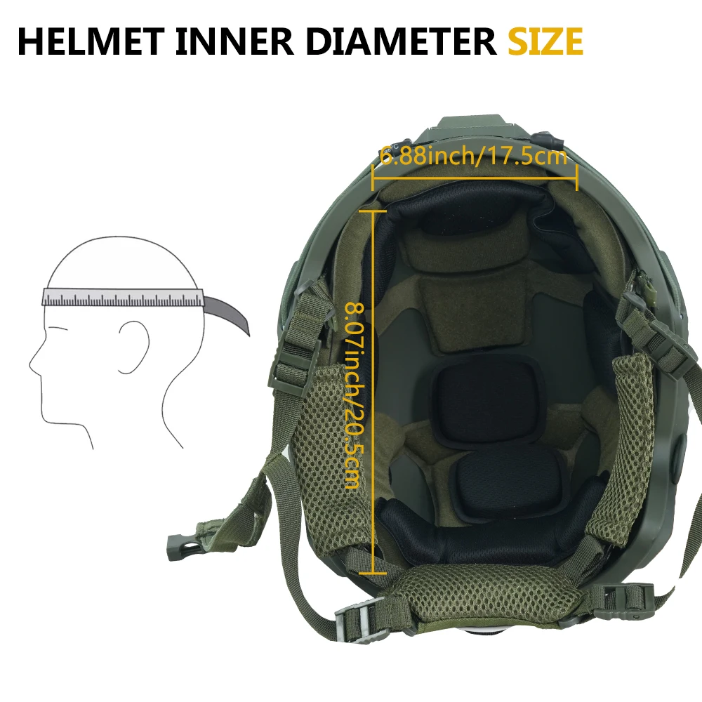 Casco táctico antidisturbios de fibra de vidrio BOOIU – Suspensión Wendy - imagen 4
