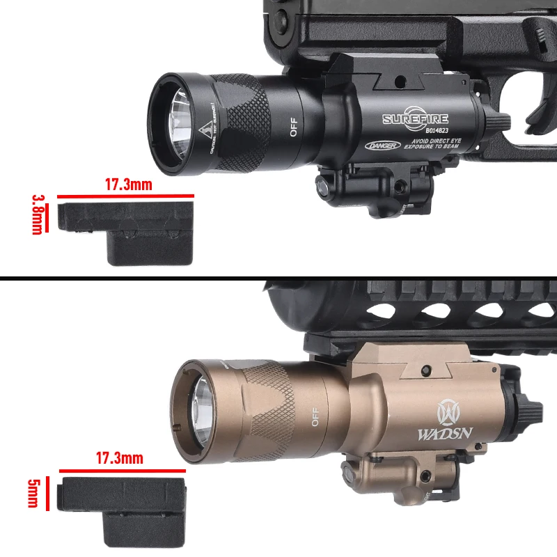 WADSN Surefir X400 X400V LED estroboscópico rojo láser linterna colgante para Airsoft arma de exploración pistola de pistola Luz de caza - imagen 4