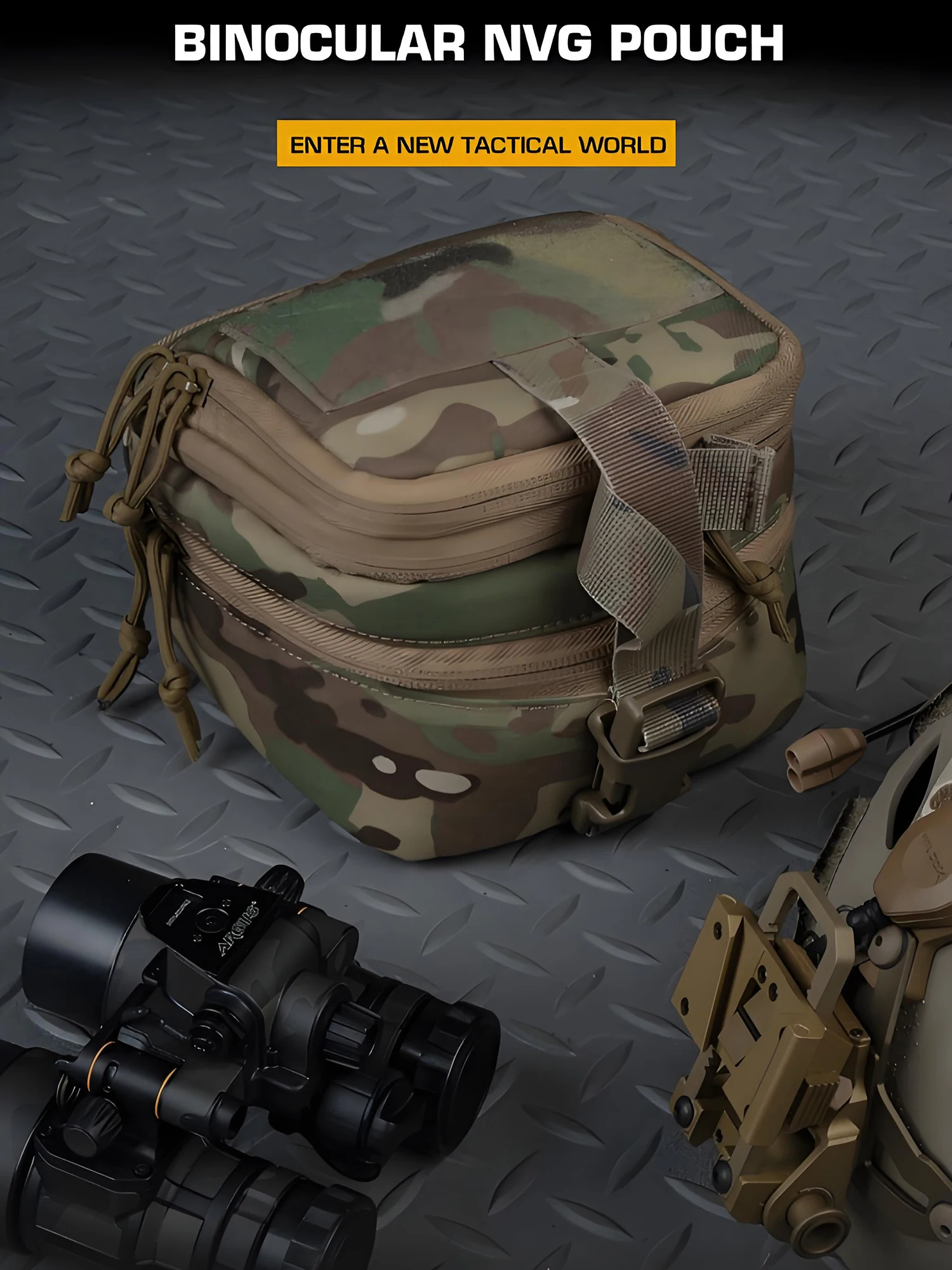 Bolsa táctica binocular NVG, bolsa Molle de doble capa, Compatible con gafas y herramientas de visión nocturna ​ - imagen 2