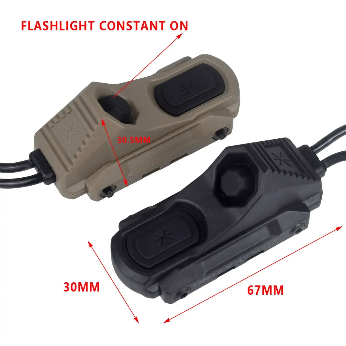 Táctico Airsoft Axon UNITY doble función presión interruptor remoto cola SF 2,5 3,5 enchufe PEQ15 Surefir M300 M600 Airsoft luz - imagen 3