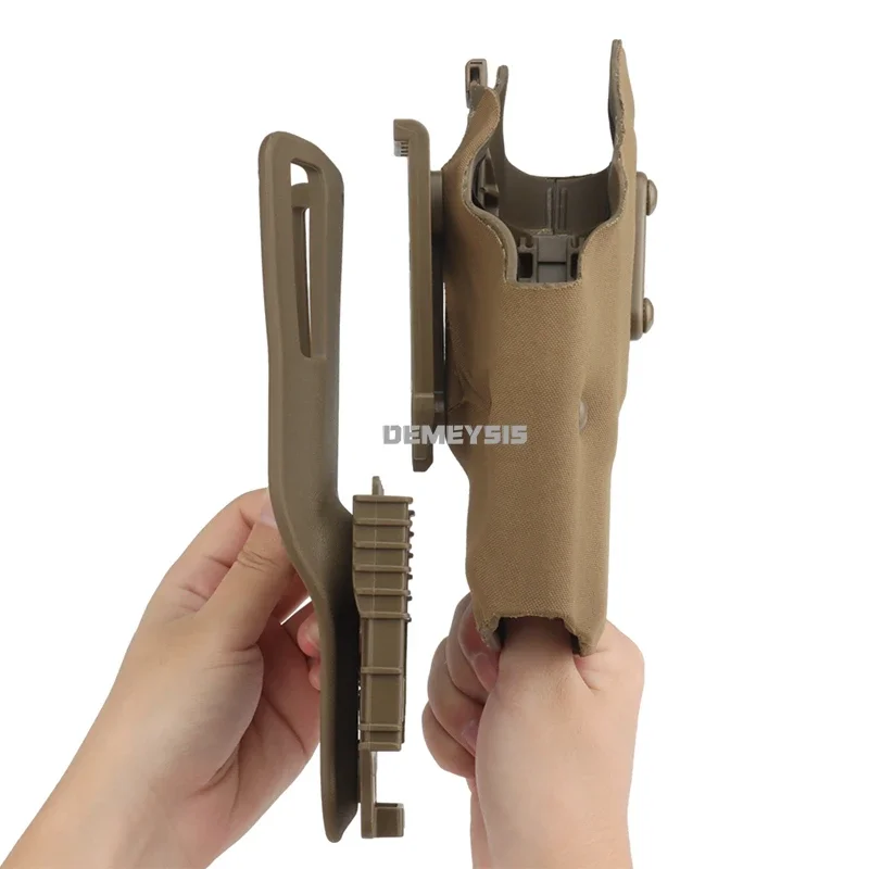 Fundas tácticas para Glock 17 con plataforma, correa para pierna, funda para pistola de caza Airsoft, soporte para pistola G17 de liberación rápida - imagen 3