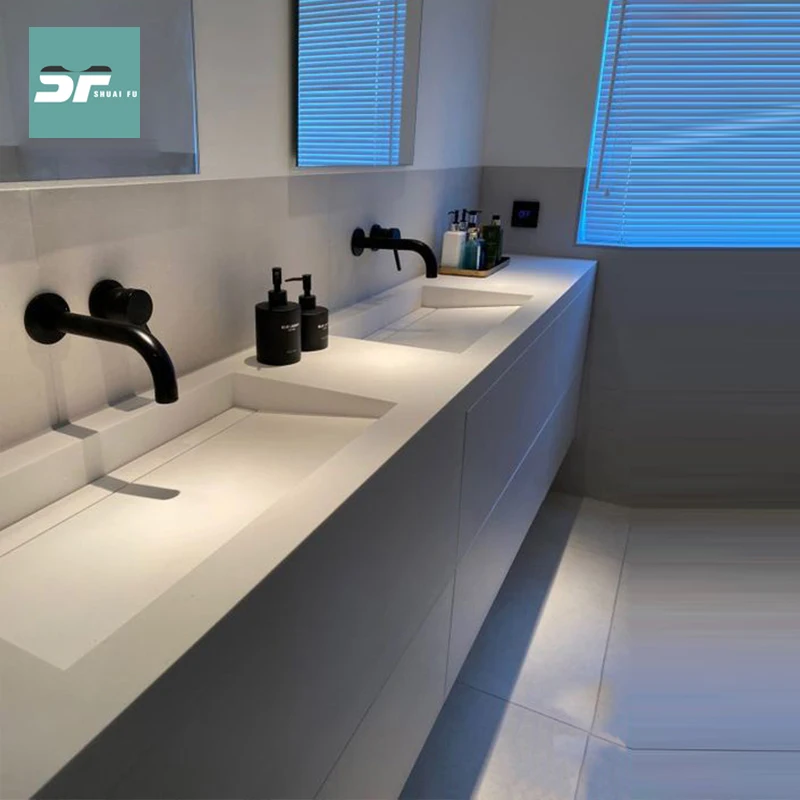 Mueble de baño de madera maciza Simple y moderno, combinación de lavabo personalizado para baño, lavabo facial, lavabo montado en la pared - imagen 3