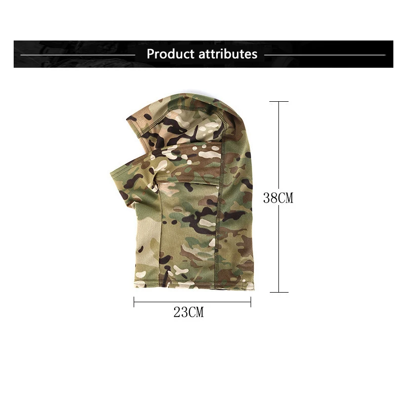 Máscara facial completa táctica militar, máscara táctica militar, conjunto de escudo, sombrero de caza de pistola de aire del ejército de bicicleta, bufanda de camuflaje - imagen 2