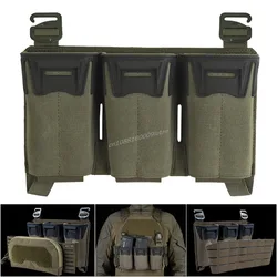 Bolsa táctica Triple Mag 556 de 9MM para portador de placa Glock Sub-Zero Airsoft MOLLE, cartel de pinza, portador de revistas multicalibre