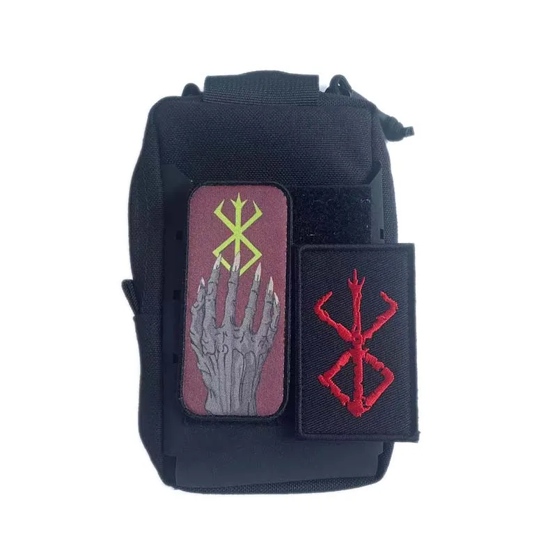 Emblema de moral bordado con apliques de runas Berserker de brújula vikinga, parches de PVC vikingo del guerrero nórdico, insignias tácticas militares - imagen 5