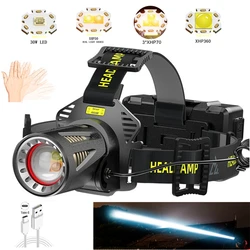 Linterna frontal recargable XHP360 – Faro LED potente para exteriores