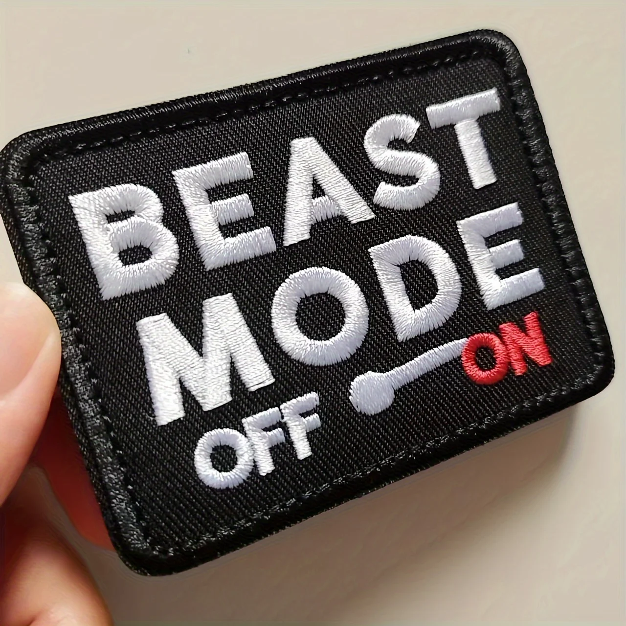 Parche de Velcros militar Meme divertido "Beast Mode", pegatina de cierre de gancho y bucle, insignia bordada táctica para mochila Molle - imagen 2