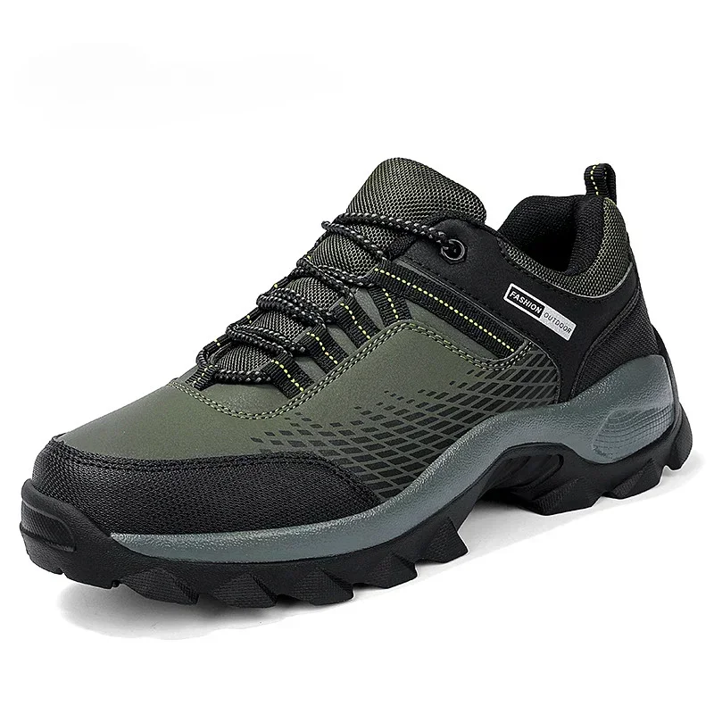 Zapatos de senderismo para hombre, botas de combate impermeables, zapatos informales antideslizantes para hombre, nuevas zapatillas de entrenamiento resistentes al desgaste para exteriores 2025