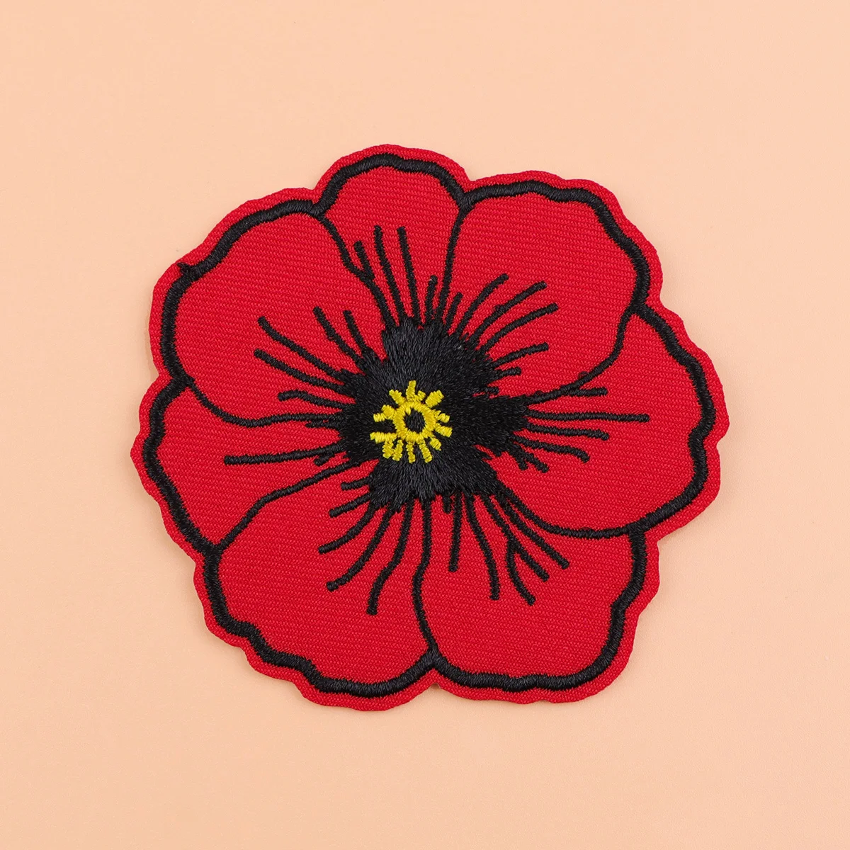 Parche para planchar con flores rojas, parche para ropa, bonito parche bordado, accesorios de ropa, pegatinas de costura - imagen 5