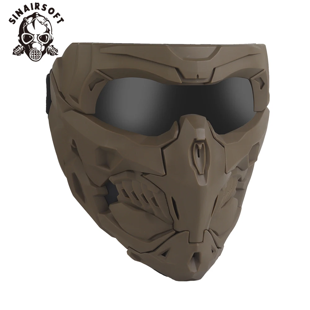 SINAIRSOFT máscara táctica Airsoft tiro Cosplay caza CS Camping película accesorios armadura de adsorción magnética visera ajustable DIY - imagen 3