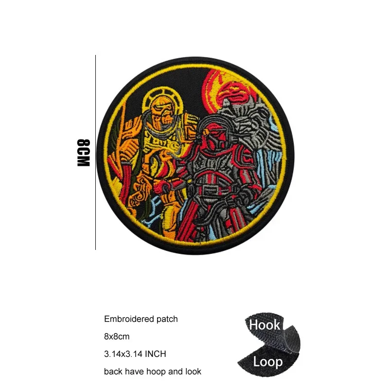 Accesorios para bolsa al aire libre 40K PrintngSpace Wolves pegatinas tácticas para brazalete en ropa con parches de gancho y bucle para ropa - imagen 5