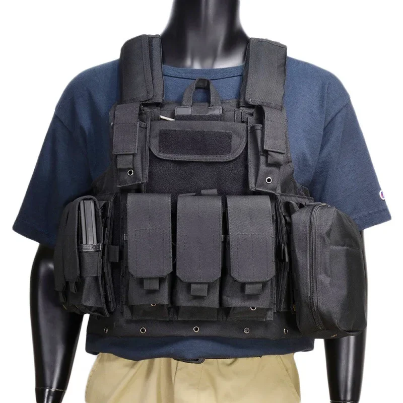 Chaleco táctico Airsoft Molle, chaleco portador de placa de asalto de combate CS, juego de guerra, ropa para exteriores, chaleco de caza y Paintball - imagen 2