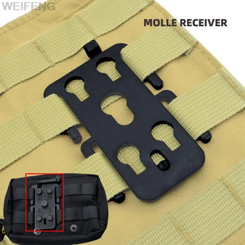 Accesorio táctico MOLLE, insertos de plataforma y receptor, placa adaptadora Modular Mag EDC, bolsa, conexión de chaleco Molle - imagen 2