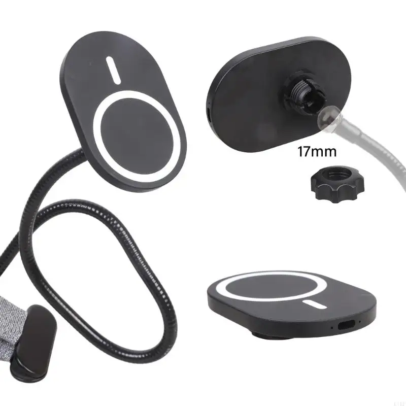 Fuerte soporte magnético teléfono coche N52, Base bola 17mm, rotación 360, soportes PC ABS ajustables, sin