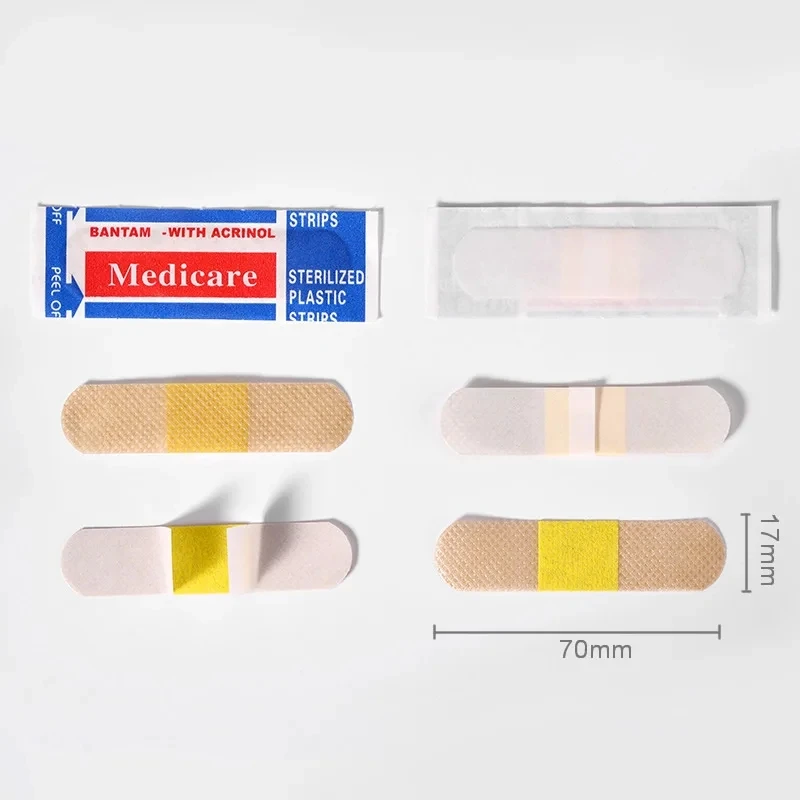 Botiquín de primeros auxilios médico antibacterias para heridas, vendajes no tejidos transpirables, Kits de emergencia para viajes en casa, 100 unids/lote por caja - imagen 5