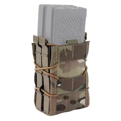 Funda táctica Molle doble para cargadores de rifle 5.56 y 7.62