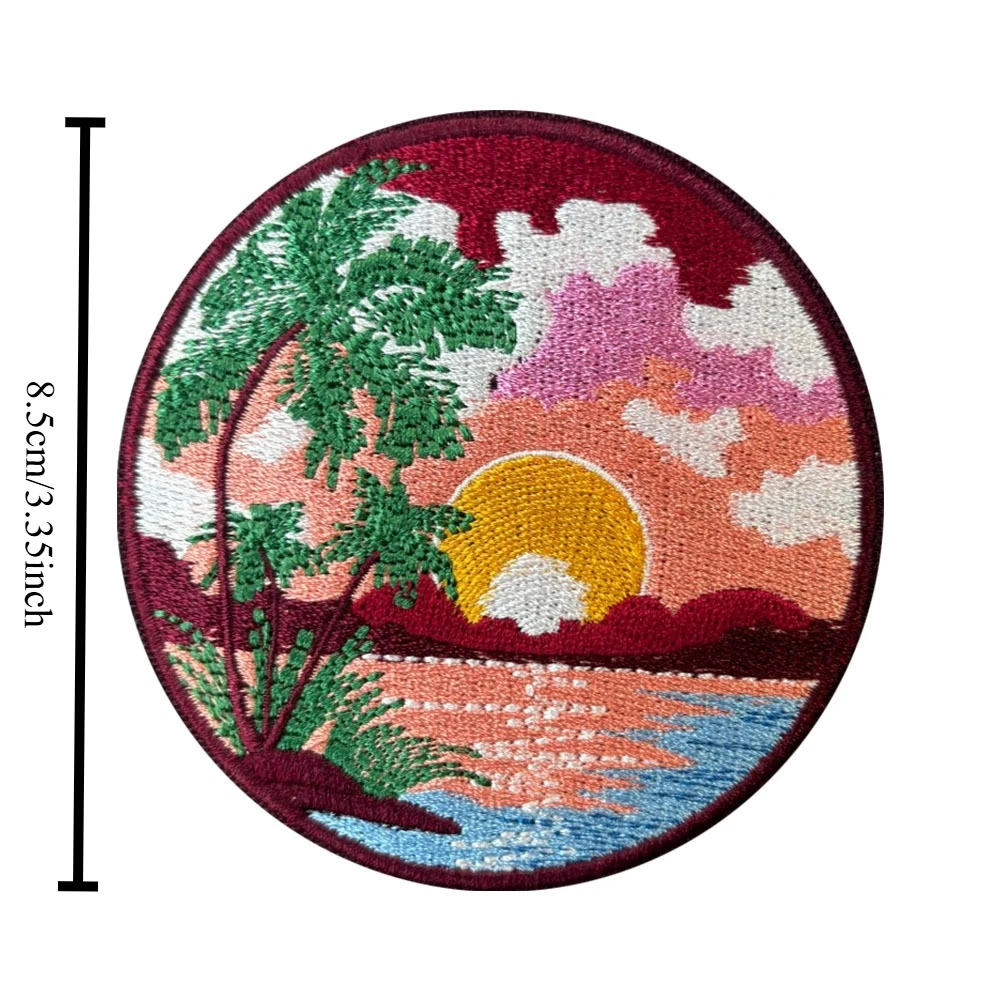 Parche táctico moral "Island Dawn", apliques bordados, parches militares con gancho para accesorios de ropa, pegatinas para mochila - imagen 2