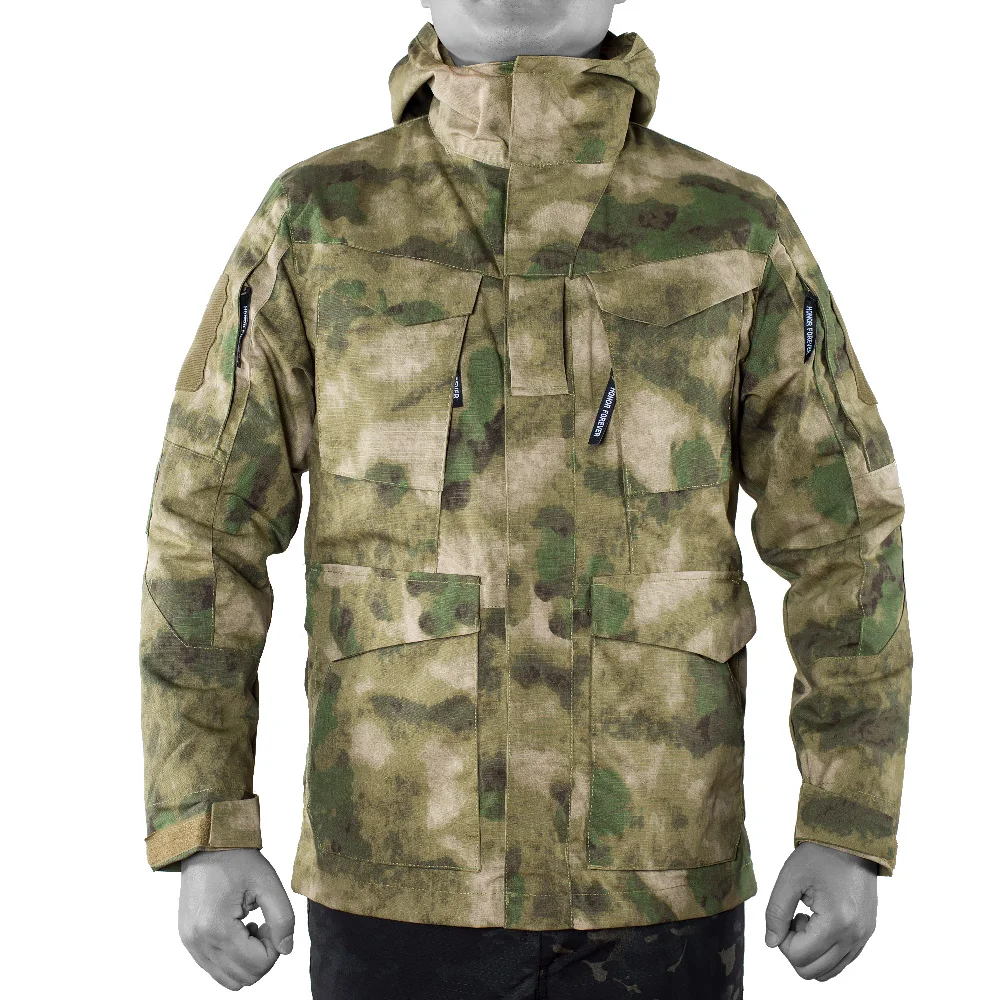 Gabardina táctica M65 abrigo de camuflaje traje de asalto impermeable y resistente al viento al aire libre AT-FG ruinas verde - imagen 5