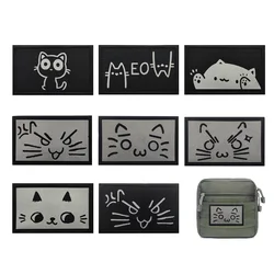 Insignia mágica reflectante de gato impresa, ropa de moral, sombrero, mochila, accesorio de gato DIY, brazalete con parches de mochila para ropa