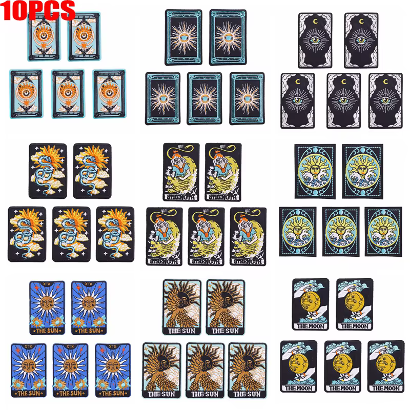Parche bordado tarot planchar – Baraja esotérica ropa y mochila