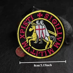 Parche bordado Templar Knights – Táctico velcro para mochila o brazalete