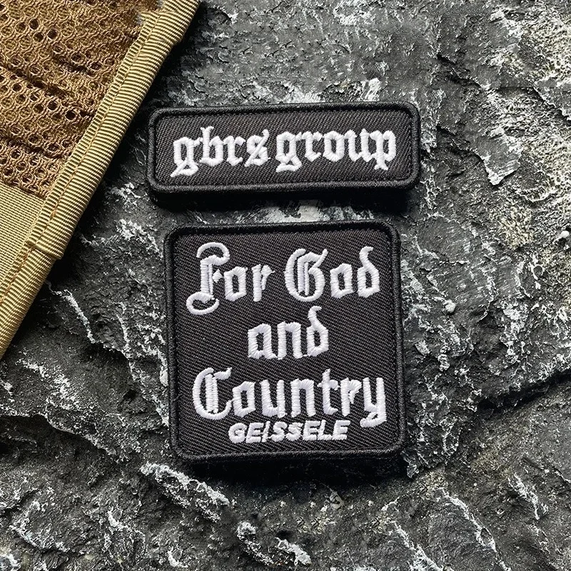 Insignia de Moral del grupo GBRS, parches bordados de velcro para ropa, brazalete táctico, mochila, sombrero, pegatina - imagen 2