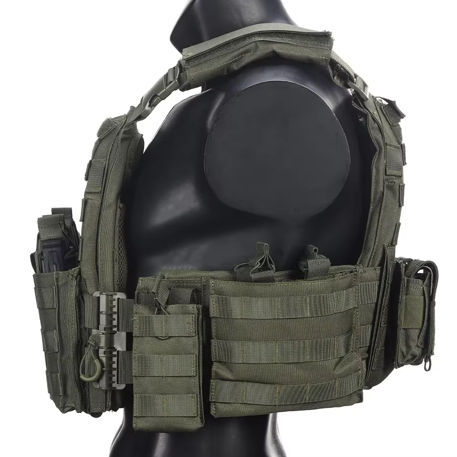 Chaleco táctico desmontable con bolsas MOLLE ocultas y accesorios - imagen 3