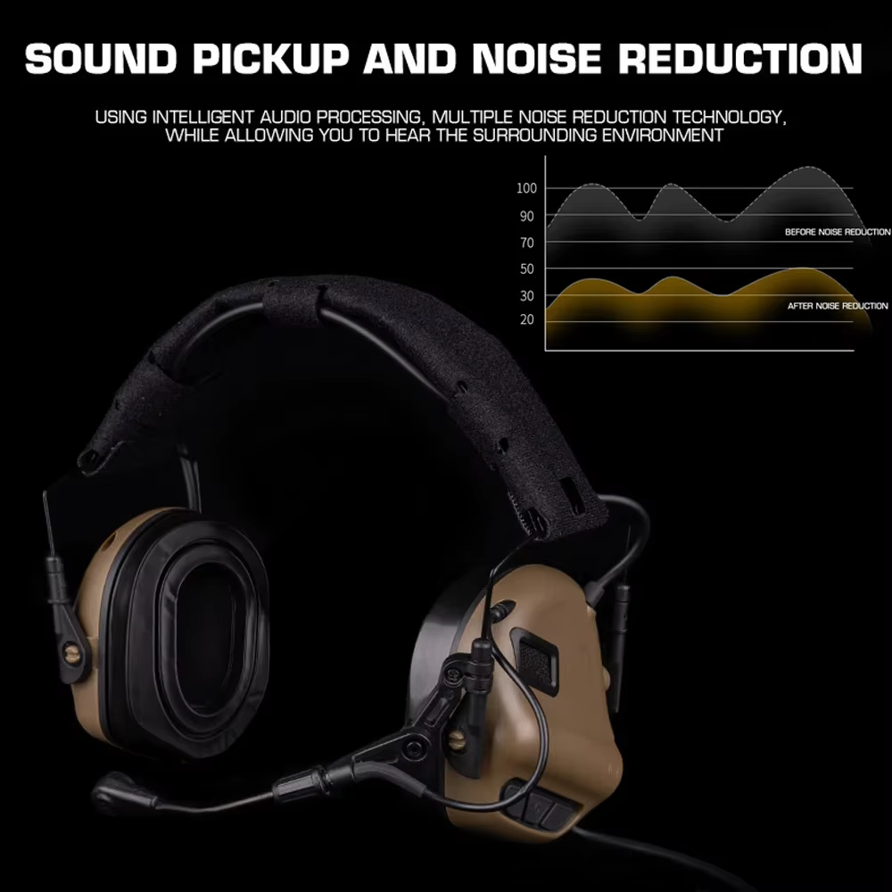 Auriculares tácticos con cancelación de ruido para caza y tiro - imagen 2