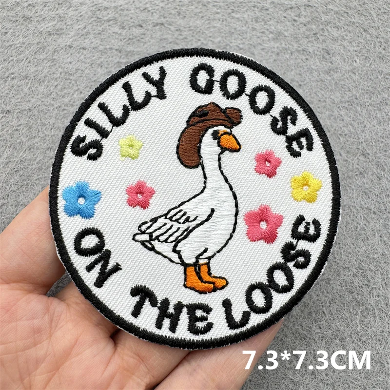 Parches bordados con plancha de pato divertido para ropa, parches bordados de animales de Hip Hop para chaqueta, insignia, pegatinas decorativas para mochila - imagen 4