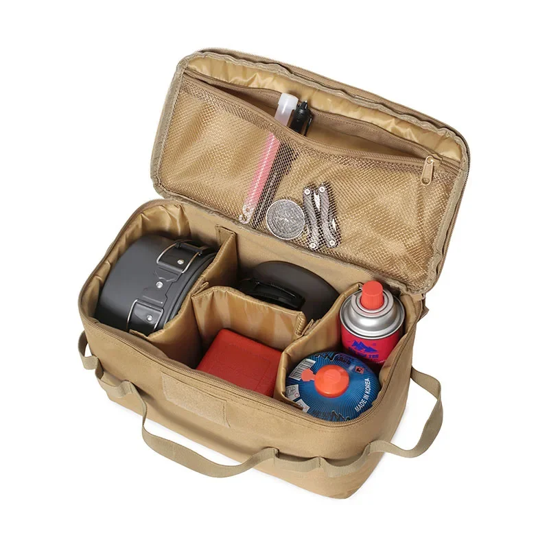 Bolsa de herramientas para exteriores de gran capacidad, almacenamiento de tanque de Gas para acampar, utensilios de cocina para Picnic, Kit multifunción con clavo de tierra para bote de Gas - imagen 3