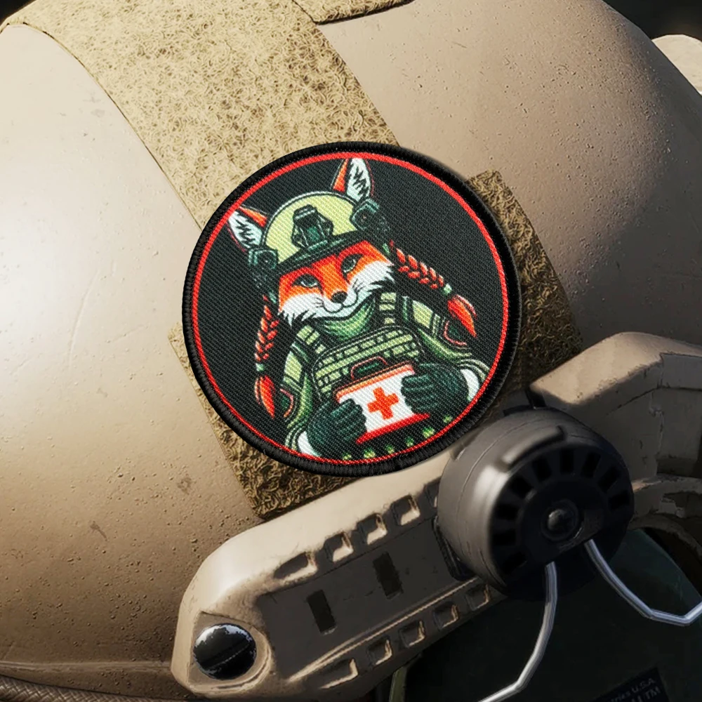 Parches tácticos Hero Fox Doctor para ropa, parche divertido de gancho y bucle, insignia militar, brazalete, pegatinas decorativas para mochila - imagen 5