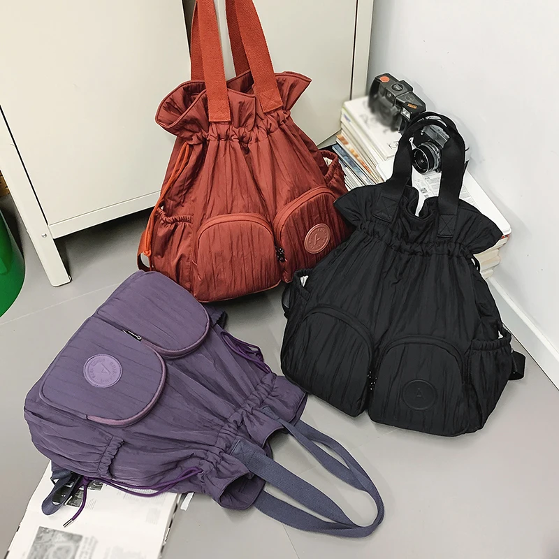 Nueva mochila para senderismo al aire libre para mujer, Camping, escalada, deportes, gimnasio, entrenamiento físico, bolsas con cordón, bolso cruzado con múltiples bolsillos - imagen 3