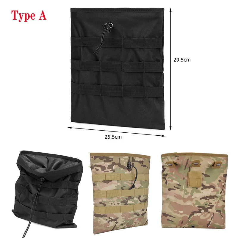 Bolsa táctica Molle para recuperación Mag, bolsa con cordón para revistas, bolsa de reciclaje, bolsa de accesorios para herramientas Airsoft de caza - imagen 3