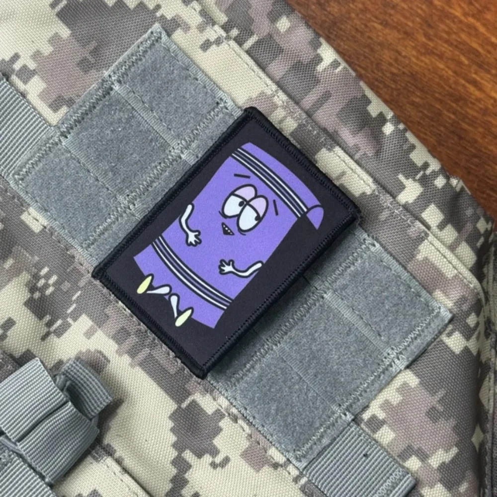 Parche Morale Táctico Morado con Velcro para Chaleco y Mochila