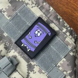 Parche Morale Táctico Morado con Velcro para Chaleco y Mochila
