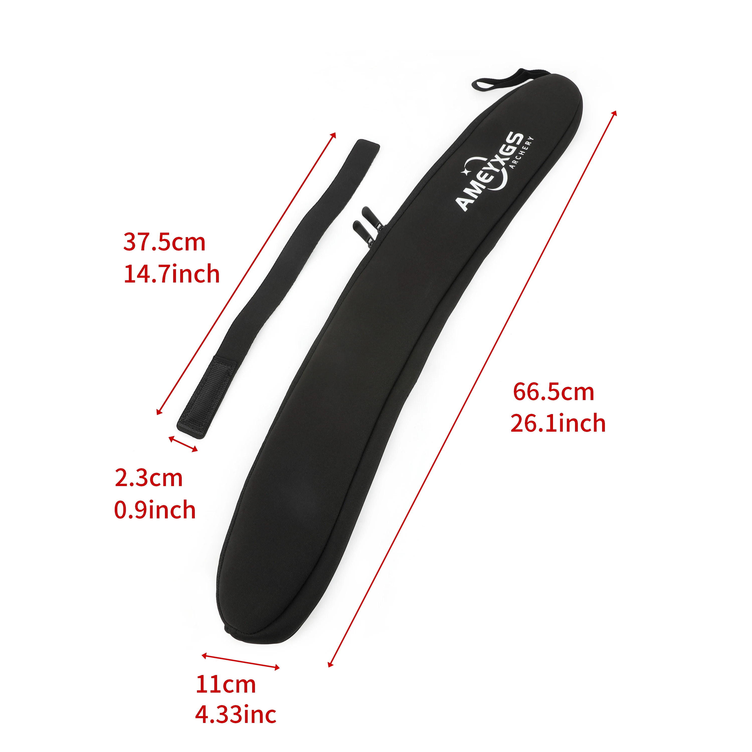Bolsa protectora para equipo de tiro con arco, funda protectora para arco recurvo Takedown con correas, bolsillo con asa para arco de tela de buceo - imagen 3