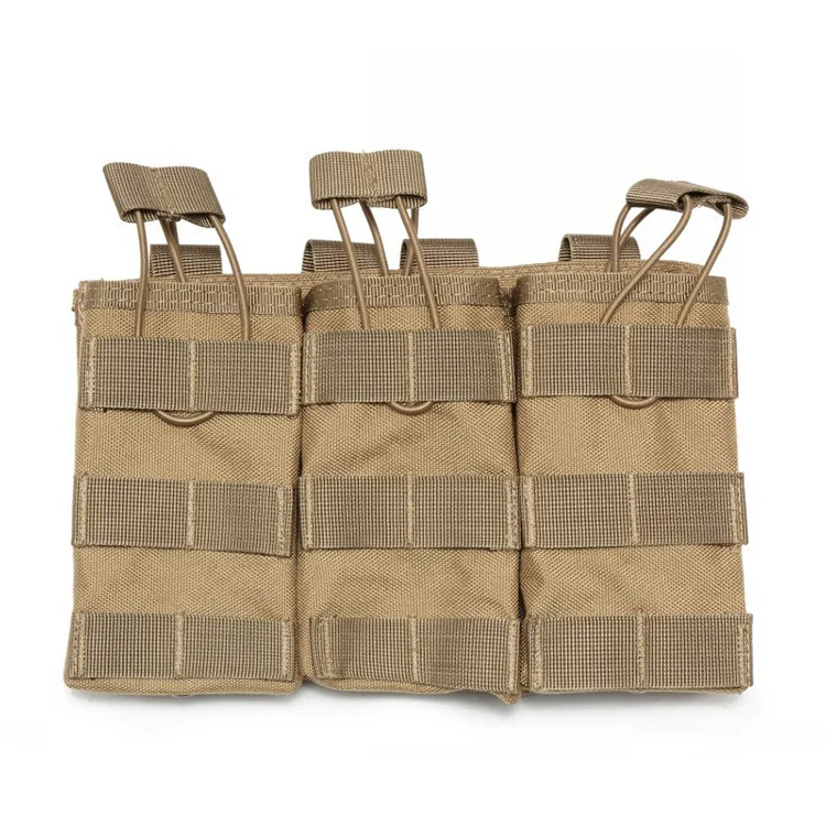 Bolsas tácticas Triple Molle para revistas Airsoft AK 7,62 5,56mm M4 AR 15 bolsa para Rifle Mag accesorios para chaleco de caza - imagen 4