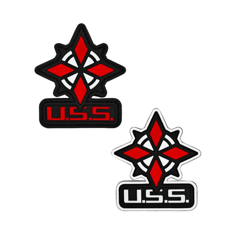 Parches de PVC para paraguas Resident Evil, gancho y bucle para ropa, insignia de moral táctica de EE. UU., decoración para ropa y mochila - imagen 2