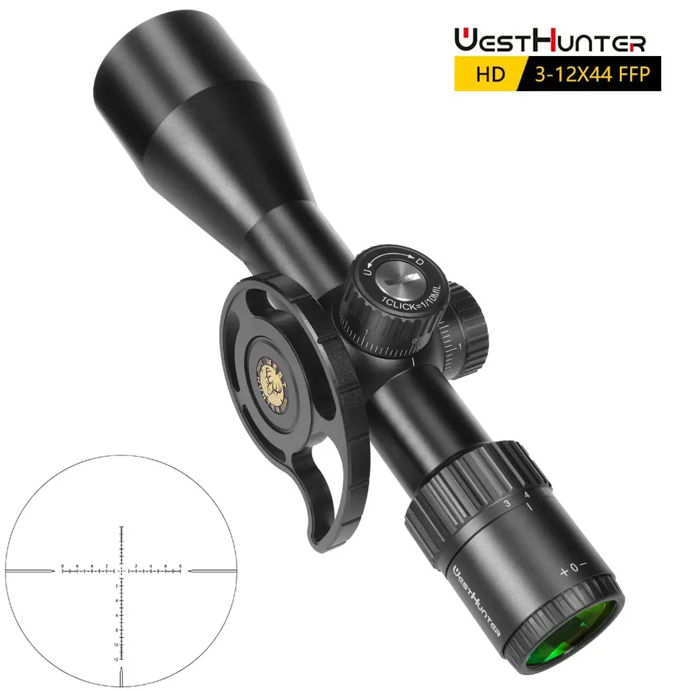 Un Vesthunter Black and Gold HD 3-12x40 mm de alcance