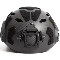 Casco con tapa con textura de fibra de carbono compuesta FMA FAST SF L/XL