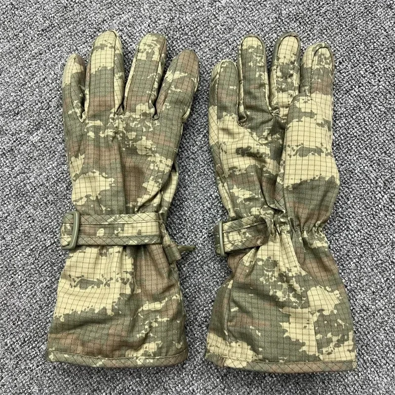 Guantes tácticos con forro polar térmico impermeable a prueba de viento, guantes de conducción al aire libre de otoño e invierno, camuflaje turco para ciclismo y caza - imagen 4