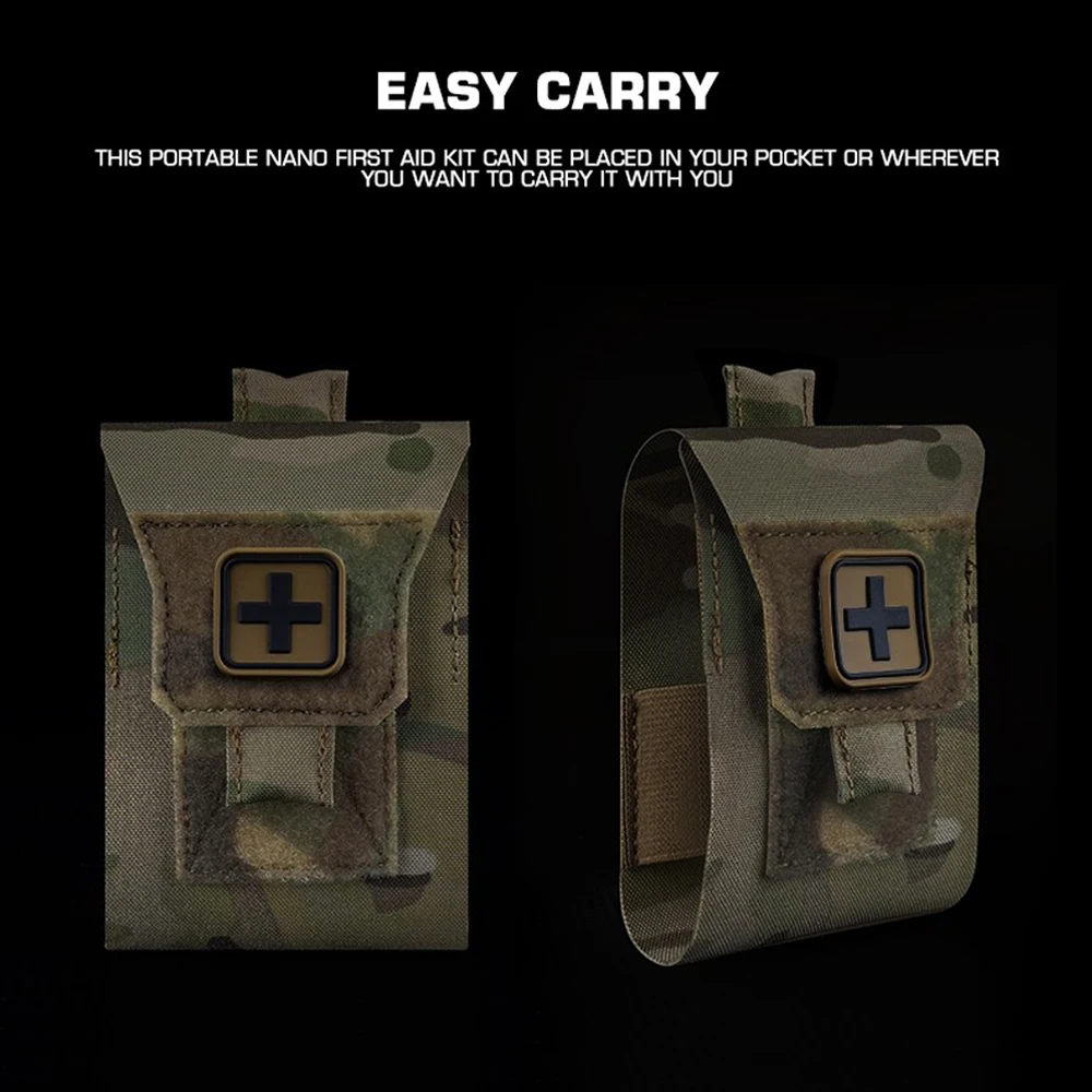 Kit de primeros auxilios táctico de emergencia para acampar al aire libre, senderismo, caza, montañismo, EDC, accesorios para caza y pesca, riñonera - imagen 3