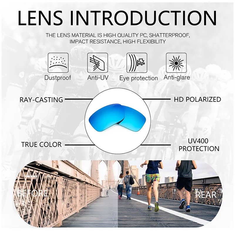 JSJM-gafas de sol polarizadas para hombre, lentes de sol polarizadas a la moda para ciclismo, pesca, deportes al aire libre, protección UV400, 2022 - imagen 3