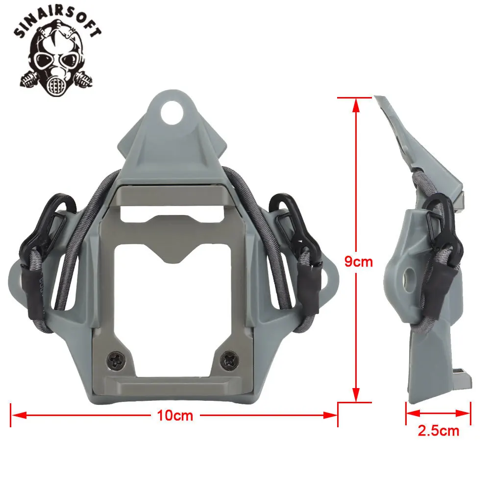 Adaptador de montaje NVG de tres agujeros para casco táctico, dispositivo de visión nocturna, soporte para FAST MICH AF Wendy, accesorios para casco - imagen 3