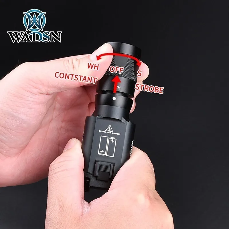 WADSN-linterna de pistola estroboscópica de Metal táctica X300V, linterna LED de caza al aire libre para arma de riel de 20MM, luz de explorador, salida potente - imagen 3