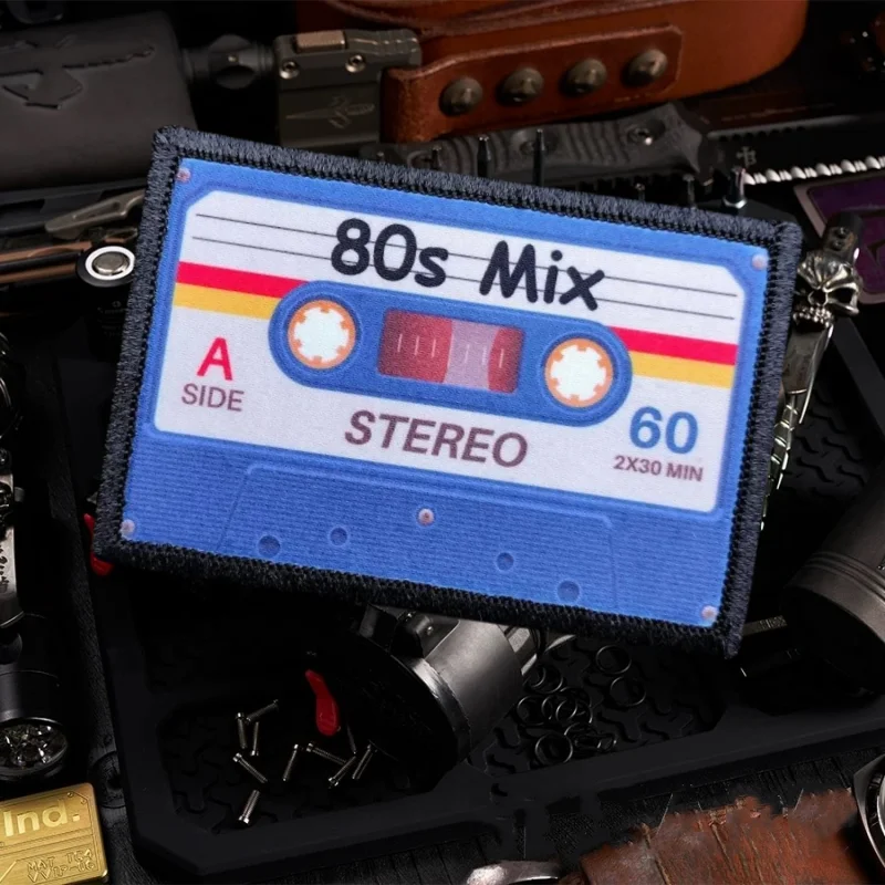 Parche impreso de moral táctica de cinta mixta de los años 80, parche divertido de gancho y bucle, insignia militar, brazalete, ropa, pegatinas para mochila - imagen 5