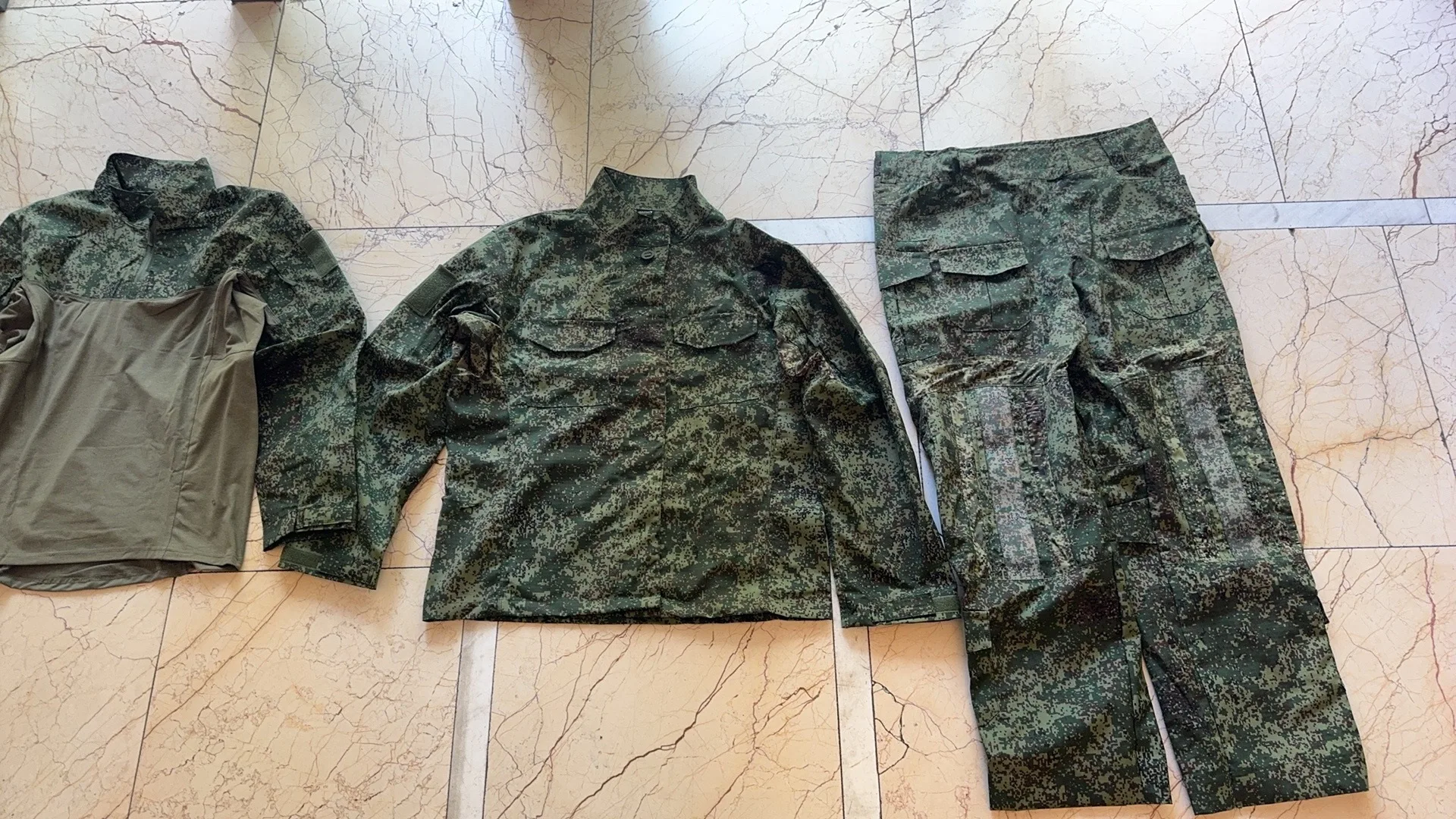 Traje táctico de rana de tres piezas para adiestramiento al aire libre, chaqueta y pantalones de camuflaje ruso EMR ATFG, traje resistente al desgaste para combate y caza