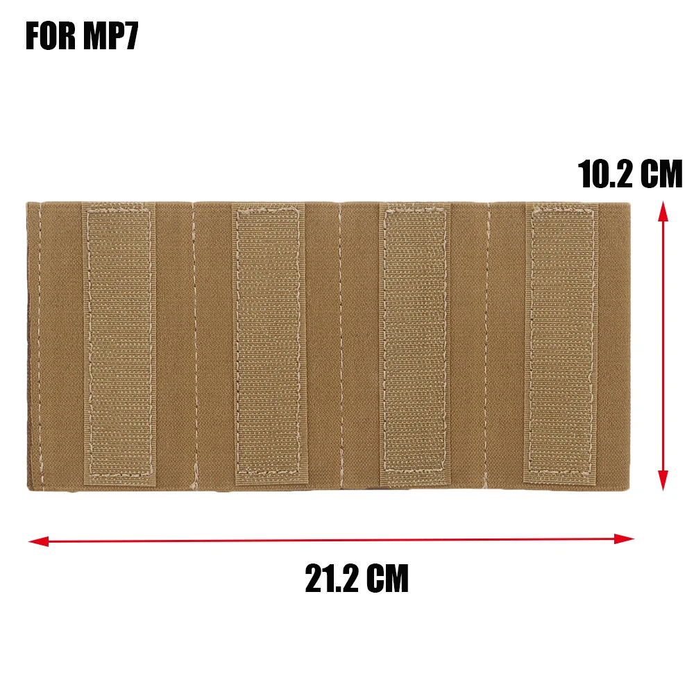 MK-Accesorios de aparejo de pecho táctico, bolsa de inserción de revista cuádruple, Chaleco de caza Militar, soporte de revista elástico incorporado, MP5, MP7 - imagen 4
